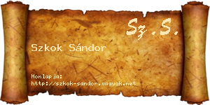 Szkok Sándor névjegykártya
